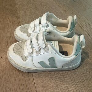 Veja Kids White and Gray Sneakers